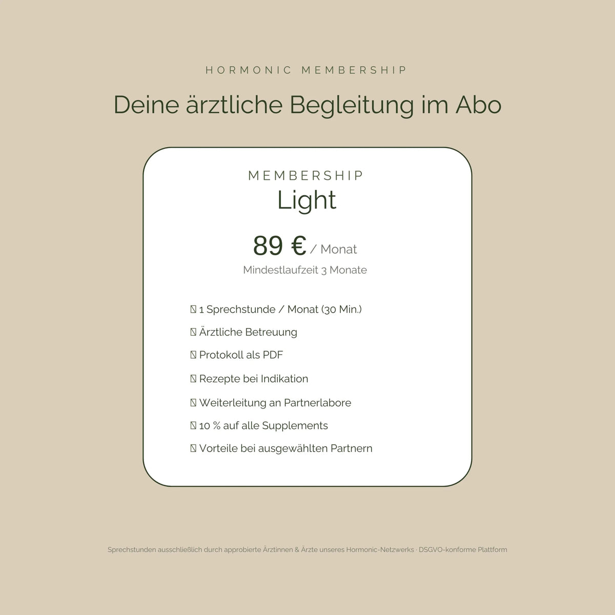 Membership Light - Hormonic - Beratung