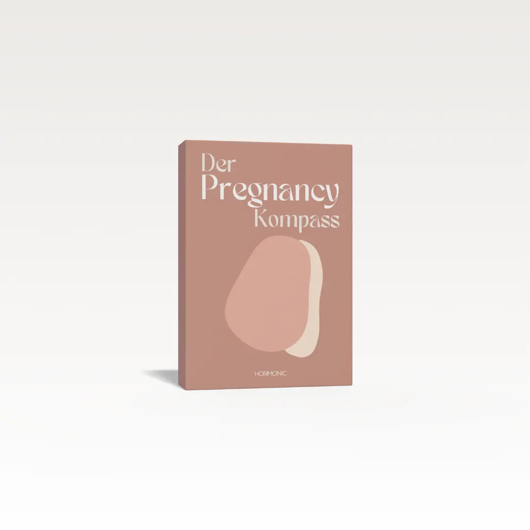 Cover des E-Books Der Pregnancy Kompass von Hormonic in Terrakotta mit Untertitel Dein Begleiter von Kinderwunsch bis Wochenbett