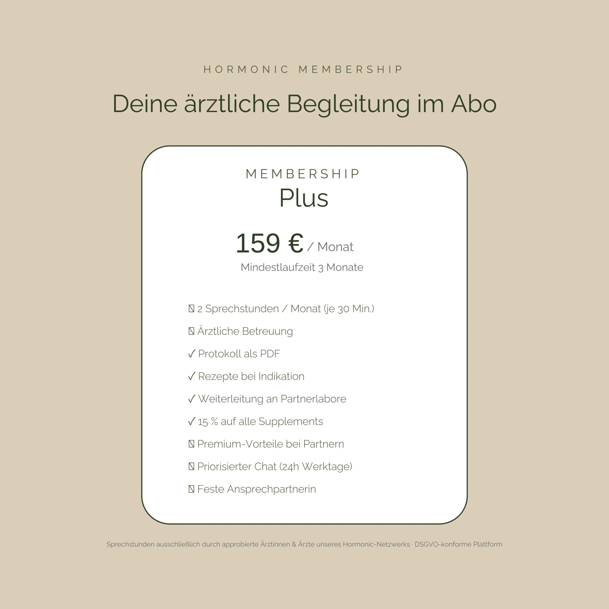 Membership Plus - Hormonic - Beratung